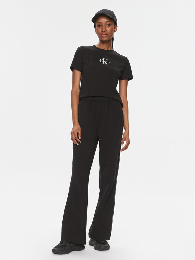 Calvin Klein Jeans Calvin Klein Jeans Футболка Monologo Baby Tee J20J223113 Чорний Slim Fit