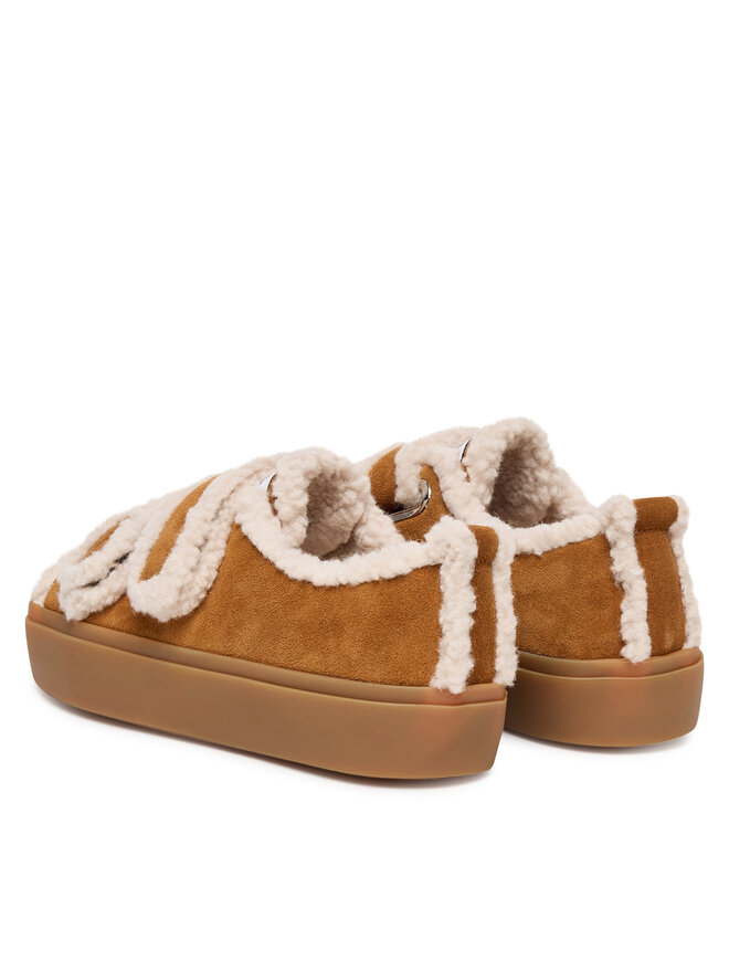 Inuikii Sneakersy Inuikii Shearling Low Velcro 1001.001.0231 Brązowy