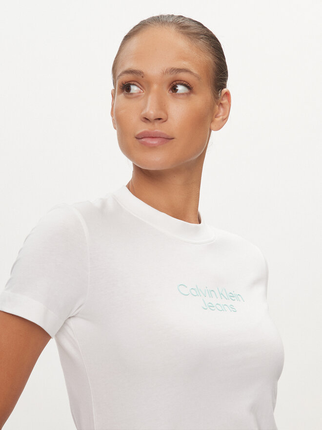 Calvin Klein Jeans Calvin Klein Jeans Camiseta Institutional J20J223222 Blanco Regular Fit