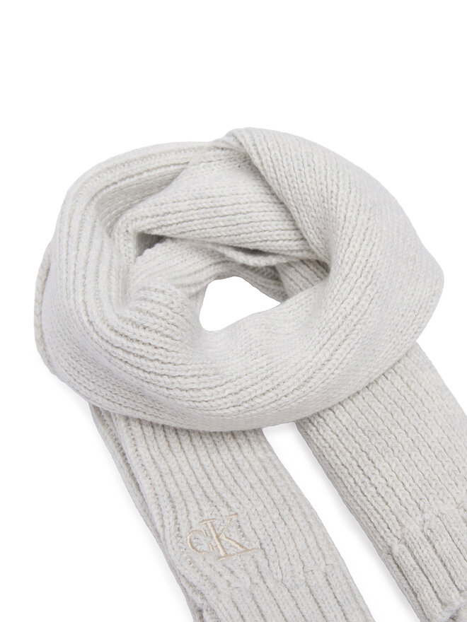 Calvin Klein Jeans Set Schal und Mütze Calvin Klein Jeans Knitted Scarf Beanie Giftbox LVCKFJP00N Hellgrau