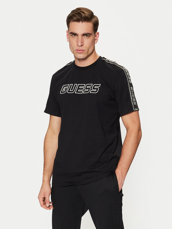 Guess Guess Marškinėliai Arlo Z4GI18 J1314 Juoda Regular Fit