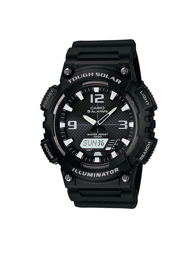 Casio Zegarek Casio Solar AQ-S810W-1AVEF Czarny