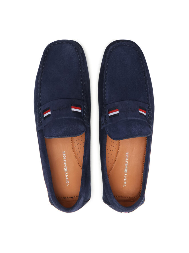 Tommy Hilfiger Mokassins Tommy Hilfiger Iconic Rwb Suede Driver FM0FM03482 Dunkelblau
