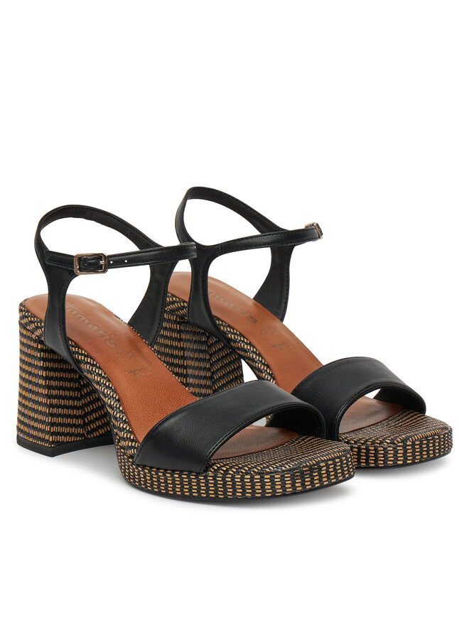 Tamaris Dames 1-28342-44 sandaal met hak, ivoor patent, 36 EU