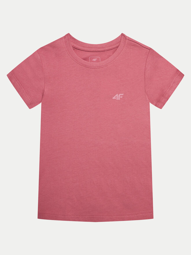 4F 4F Marškinėliai 4FJWMM00TTSHF1658 Rožinė Slim Fit