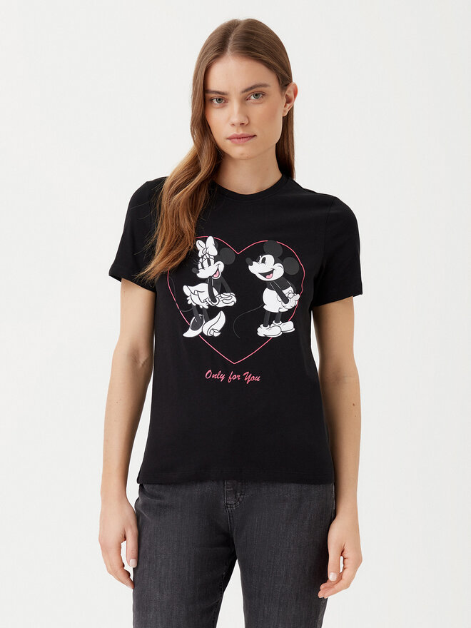 ONLY ONLY Marškinėliai Mickey 15317991 Juoda Regular Fit