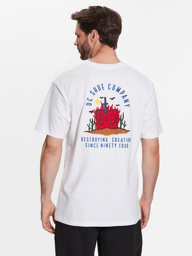 DC DC Camiseta Stuck On You ADYZT05245 Blanco Relaxed Fit