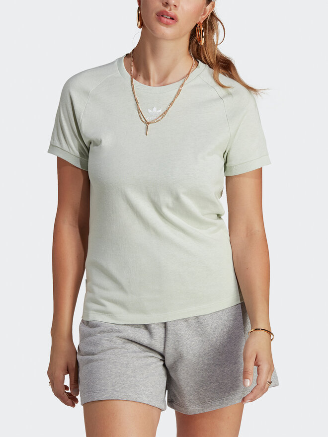 adidas adidas Marškinėliai Essentials+ Made with Hemp T-Shirt HA7151 Žalia Slim Fit