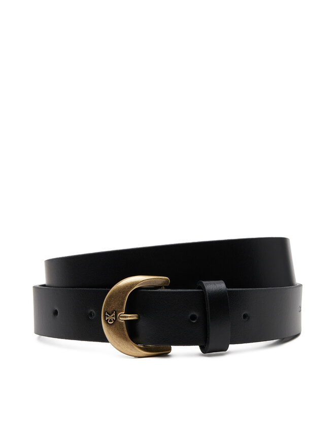 Calvin Klein Jeans Pasek Damski Calvin Klein Jeans Casual Center Pin Buckle 25MM LV04K7009G Czarny