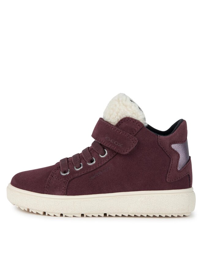 Geox Meisjes J Theleven Girl WPF Sneakers, Prune, 24 EU