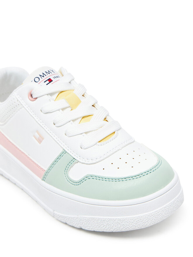 Tommy Hilfiger Сникърси Tommy Hilfiger Low Cut Lace-Up Sneaker T3A9-33740-1355 M Бял