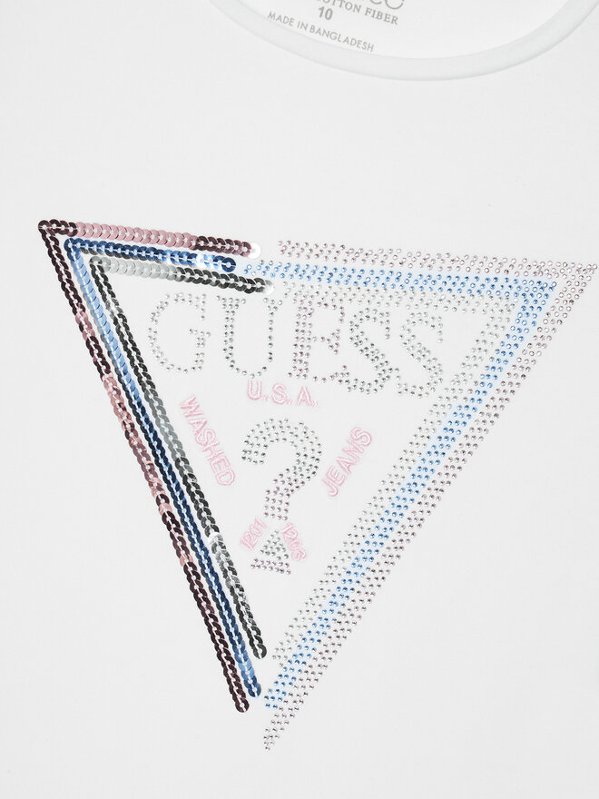 Guess Guess Marškinėliai J5RI12 K6YW4 Balta Regular Fit