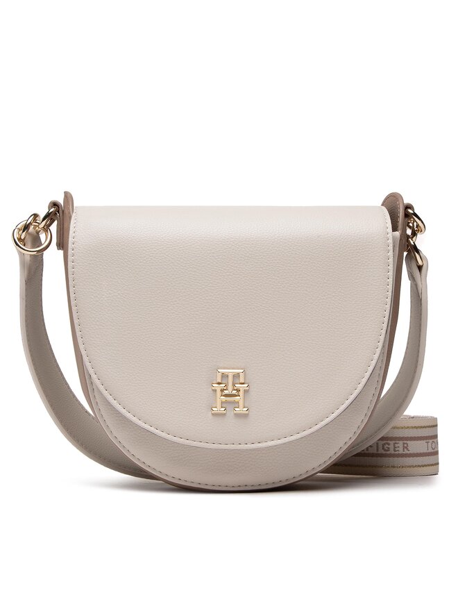 Handtasche Tommy Hilfiger LIfe Saddle Bag Cb AW0AW14369 Beige eschuhe