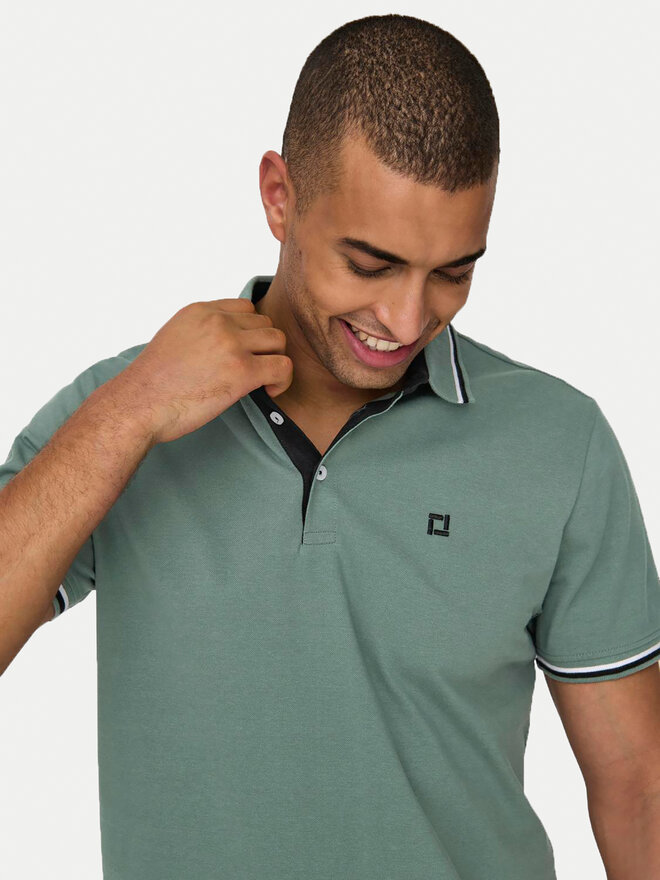 Only & Sons Only & Sons Pólóing Fletcher 22024827 Zöld Regular Fit