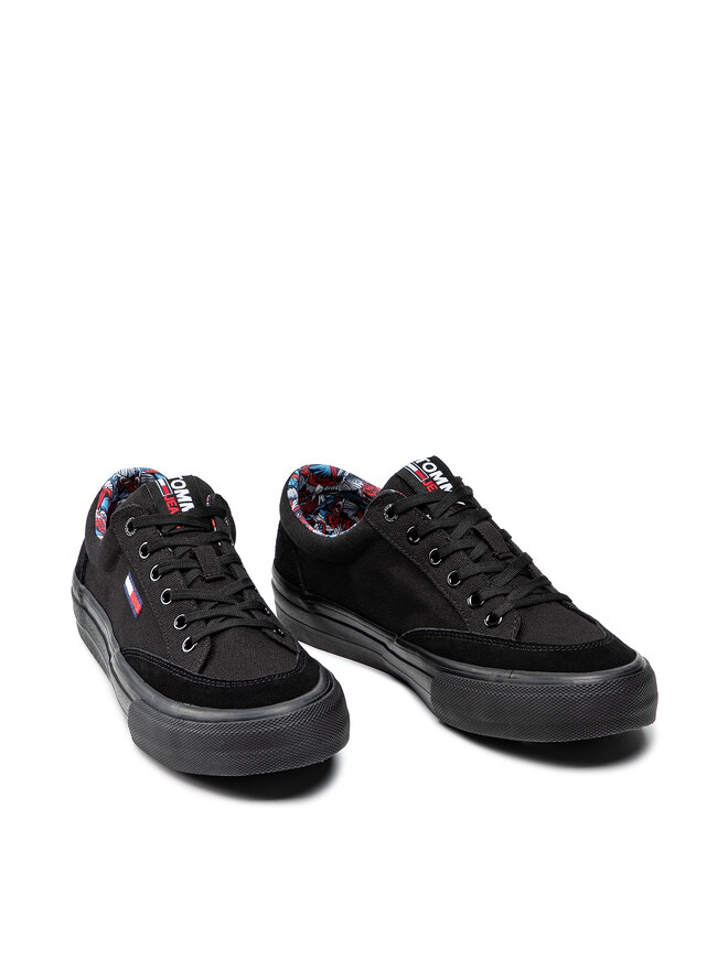 Tommy Jeans Sneakers aus Stoff Tommy Jeans Skate Vulc Tjm EM0EM00735 Schwarz
