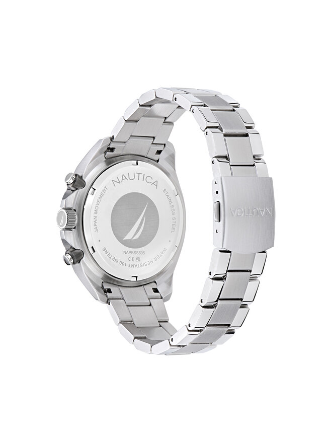 Nautica Pulkstenis Nautica Sporty Chronograph NAPBSS505 Sudraba