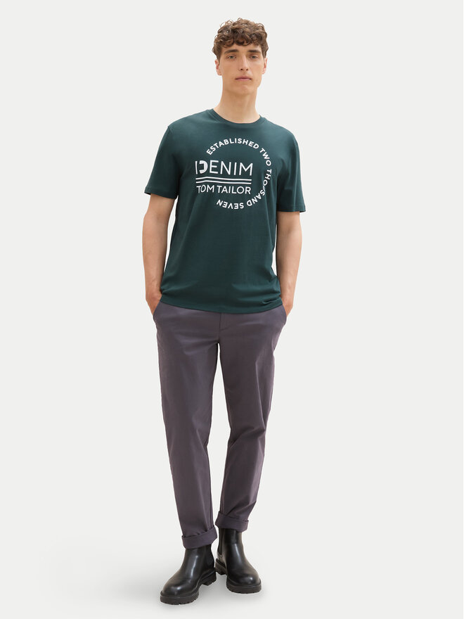 Tom Tailor Denim Tom Tailor Denim Póló 1043491 Zöld Regular Fit