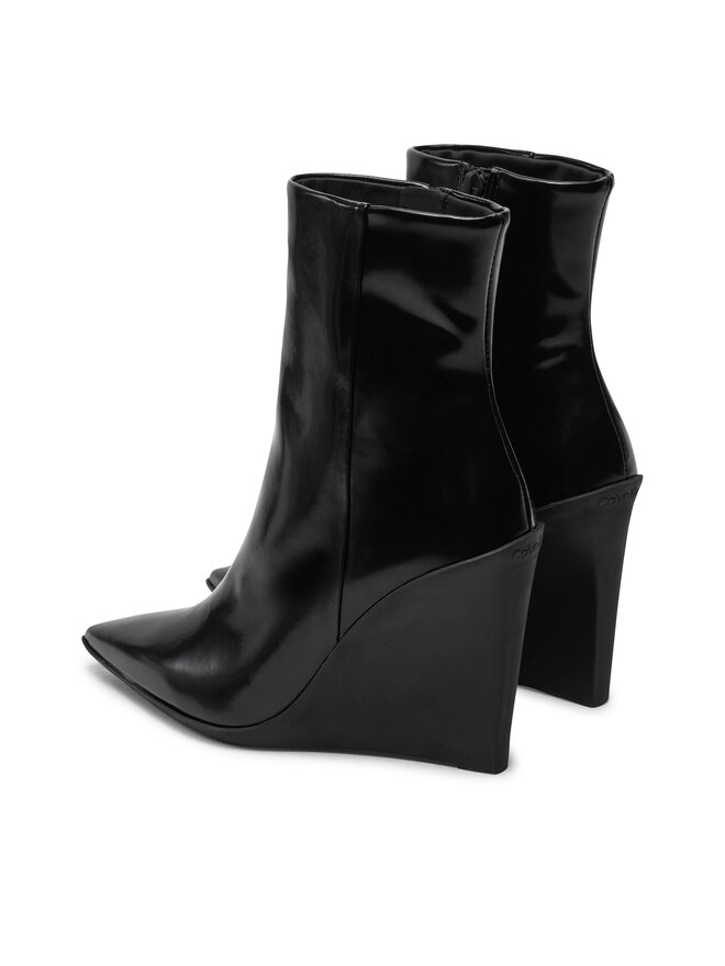 Calvin Klein Stivaletti Calvin Klein Wedge Ankle Boot 90 HW0HW02256 Nero