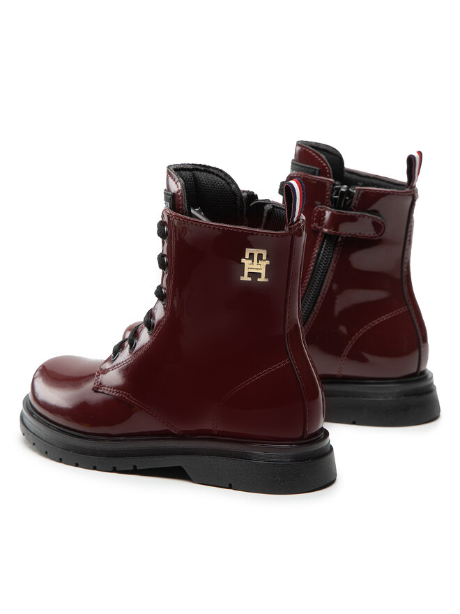 Tommy Hilfiger Botine Tommy Hilfiger Lace-Up Bootie T4A5-32412-0775 M Vișiniu