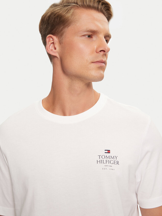 Tommy Hilfiger Tommy Hilfiger Marškinėliai MW0MW36500 Balta Regular Fit