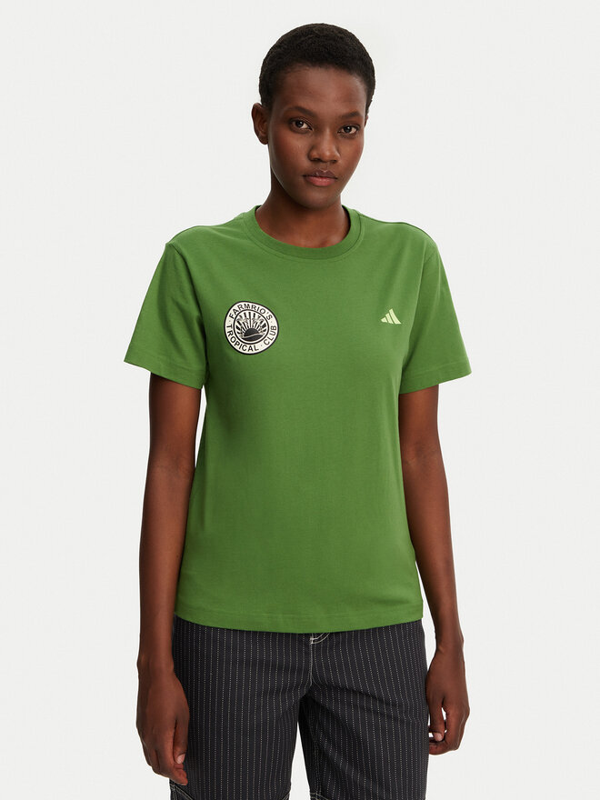 adidas adidas Marškinėliai FARM Graphic JD6292 Žalia Regular Fit