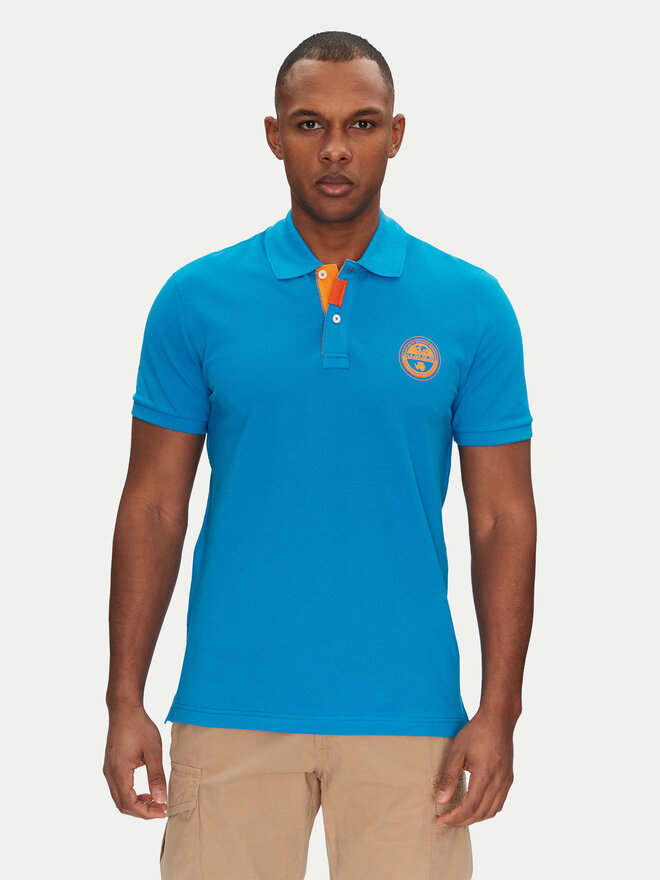 Napapijri Napapijri Поло E-Clanis NP0A4ID3B2W1 Голубий Regular Fit