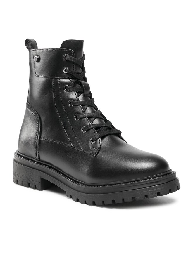 Geox Schnürschuhe Geox D Iridea D26HRQ 00039 C9999 Schwarz