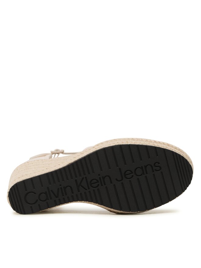 Calvin Klein Jeans Обувки Calvin Klein Jeans Wedge Sandal Close Toe Ess YW0YW01194 Бял