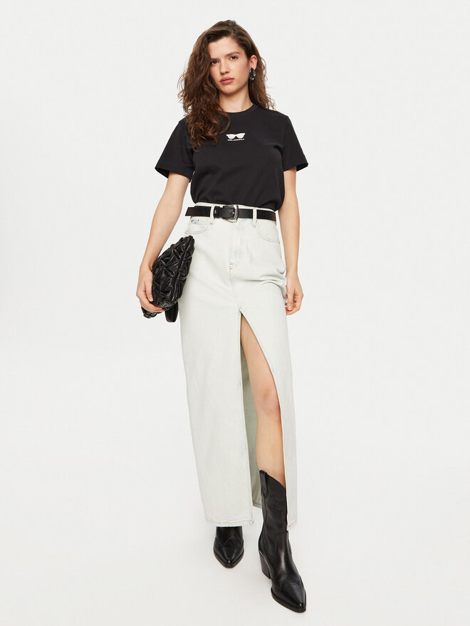 KARL LAGERFELD KARL LAGERFELD Póló A1W17021 Fekete Regular Fit