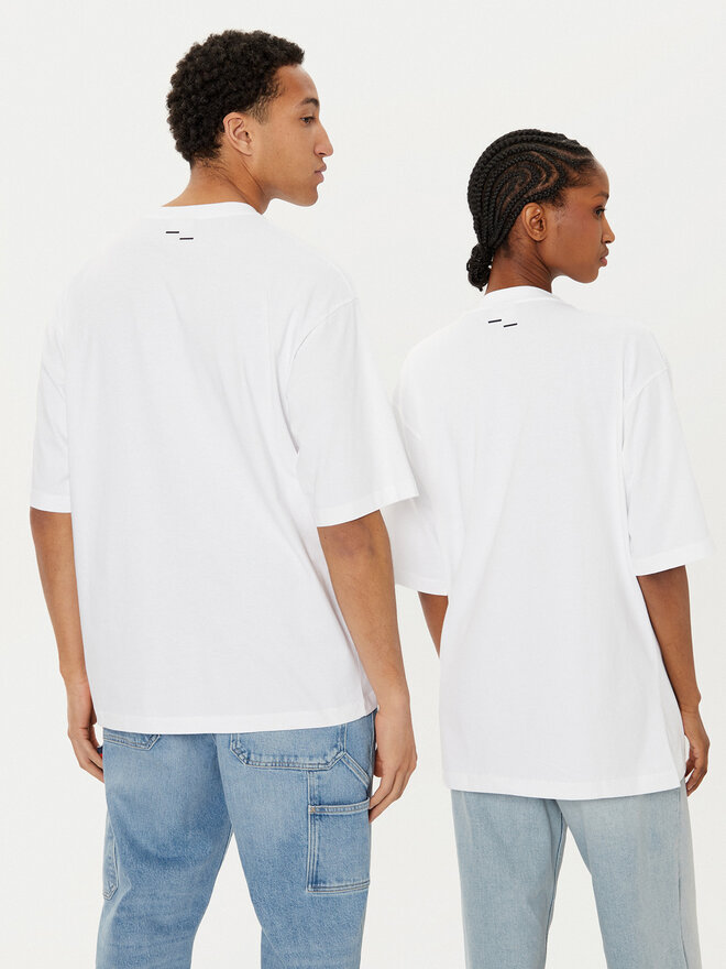 Filling Pieces Filling Pieces Póló Unisex 7441378 Fehér Boxy Fit