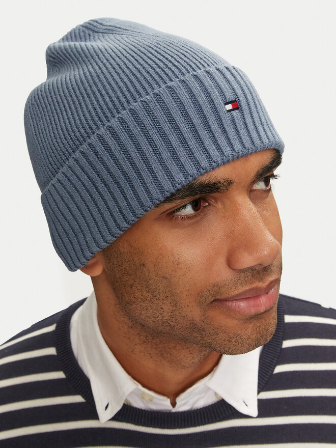 Bonnet Tommy Hilfiger Flag AM0AM12796 Bleu chaussures