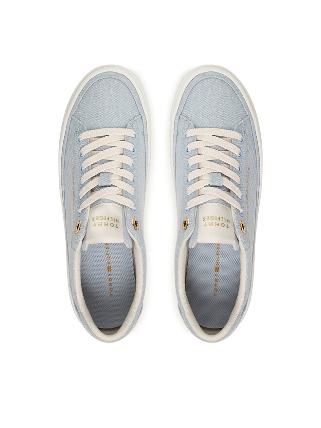 Tommy Hilfiger Sneakers Tommy Hilfiger Th Foxing Platform Washed Canvas FW0FW09172 Himmelblau