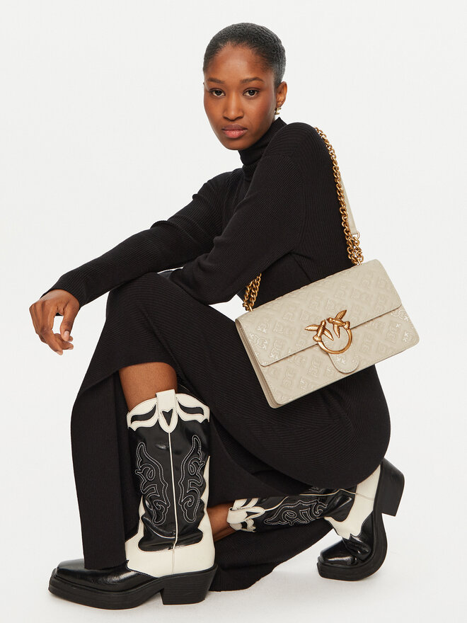 PINKO Bolso PINKO Love One Classic Dc AI 24-25 PLTT 100941 A1YB Écru