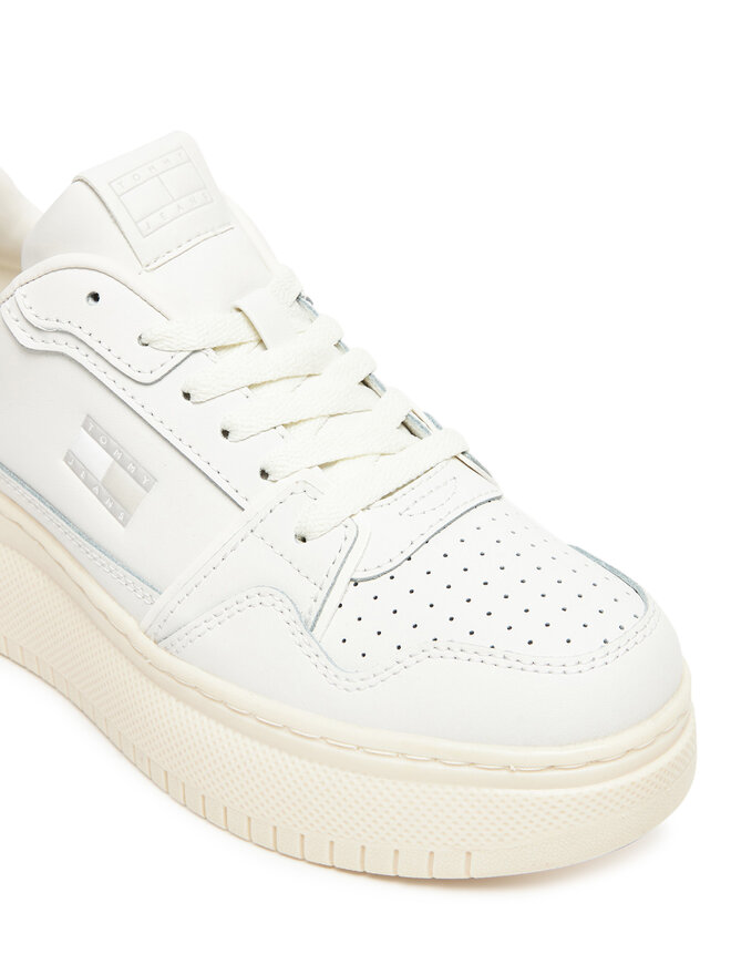 Tommy Jeans Snīkeri Tommy Jeans Tjw Retro Basket Flatform EN0EN02840 Écru