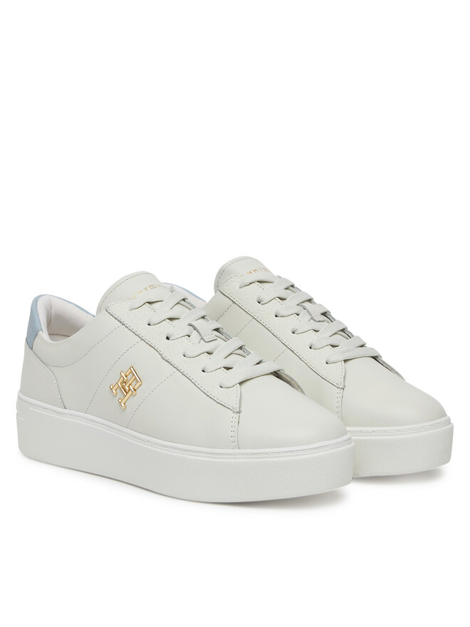 Tommy Hilfiger Sneakersy Tommy Hilfiger Platform Court Sneaker FW0FW08464 Biały
