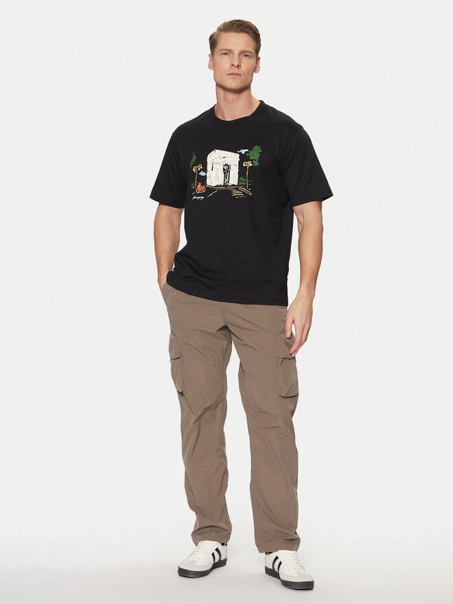 Jack&Jones Jack&Jones Marškinėliai Machester 12273549 Juoda Relaxed Fit