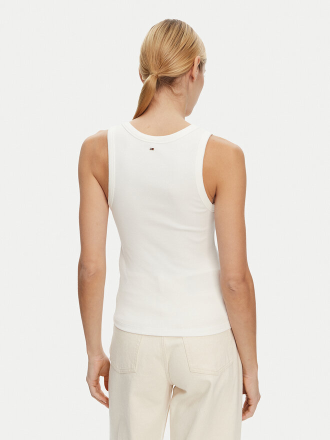 Tommy Hilfiger Tommy Hilfiger Τοπ Henley WW0WW43920 Λευκό Slim Fit