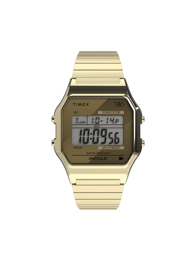 Timex Uhr Timex T80 34mm Stainless Steel Expansion Band TW2R79000 Goldfarben