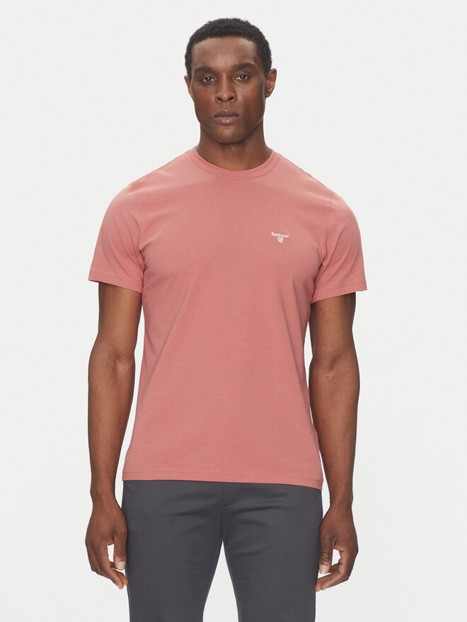 Barbour Barbour Marškinėliai Essential Sports MTS0331PI55 Rožinė Tailored Fit