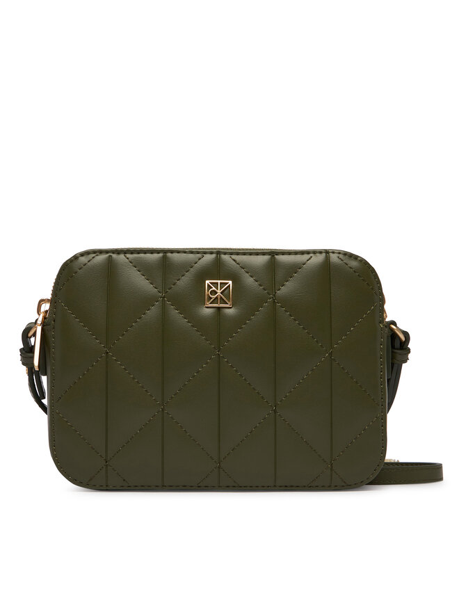 Calvin Klein Handtasche Calvin Klein Quilted Double Zip Camera Bag LV04F3328G Beige