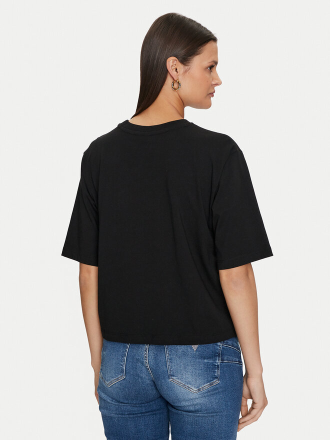 Guess Guess Marškinėliai Aurelie V4YI06 I3Z14 Juoda Boxy Fit