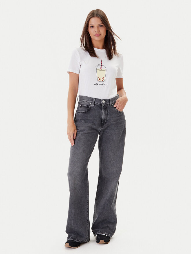 ONLY ONLY Marškinėliai Fun Life 15349901 Balta Regular Fit