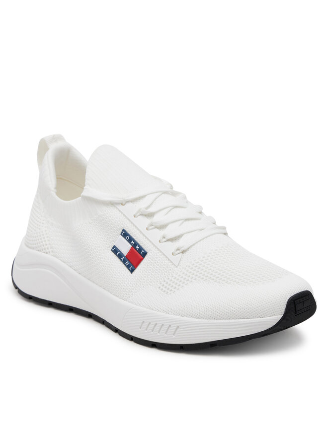 Tommy Jeans Sneakersy Tommy Jeans Runner Kntitted EM0EM01555 Biały