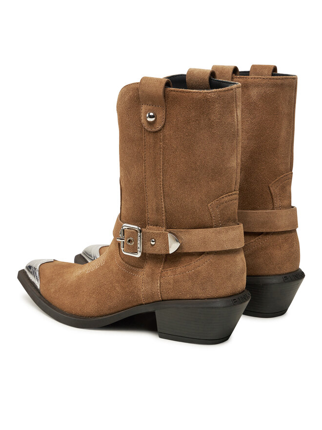 PINKO Kovbojská obuv Pinko Tex 08 SD0197P002 Hnědá
