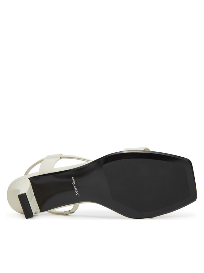 Calvin Klein Sandalen Calvin Klein Heel Sandal 50 Squared Lth HW0HW02534 Weiß