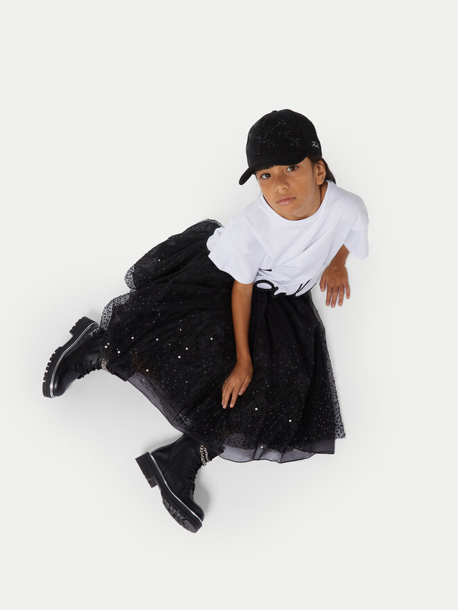 Karl Lagerfeld Kids Karl Lagerfeld Kids Póló Z30212 S Fehér Regular Fit