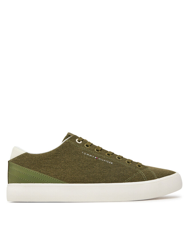 Tommy Hilfiger Tenisky Tommy Hilfiger Th Hi Vulc Low Summer Cvs FM0FM05056 Zelená