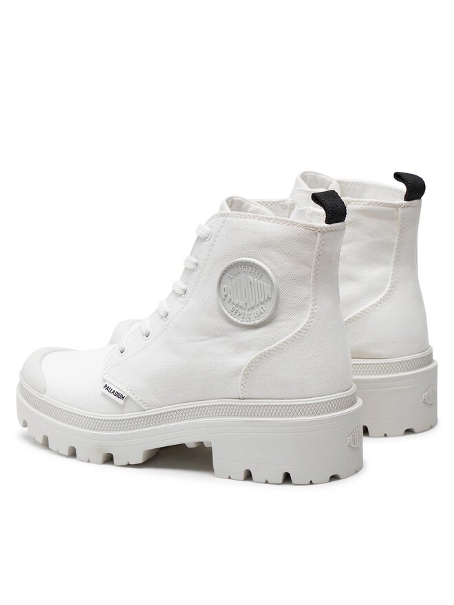 Palladium Schnürstiefeletten Palladium Pallabase Twill 96907-141-M Weiß