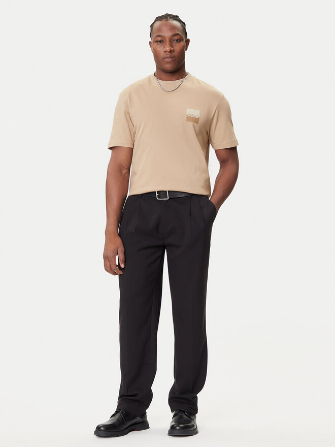 HUGO HUGO Camiseta Dusplito 50542816 Beis Relaxed Fit