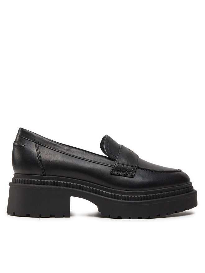 Guess Loafersy Guess Finda FLTFIN LEA14 Czarny